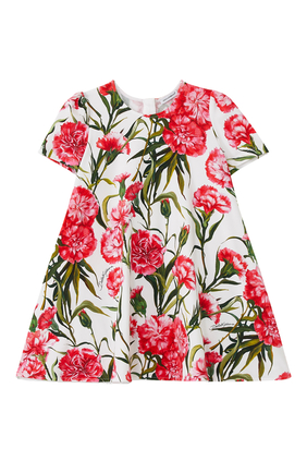 Carnation-Print Interlock Dress